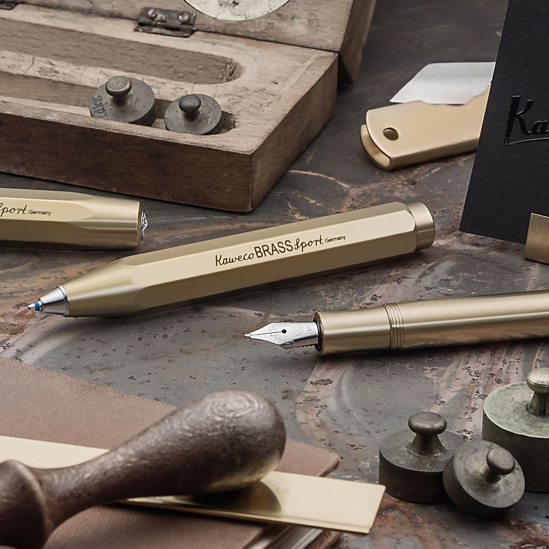 Stylo bille KAWECO Brass Sport - 1.0 - Laiton - 4250278610876