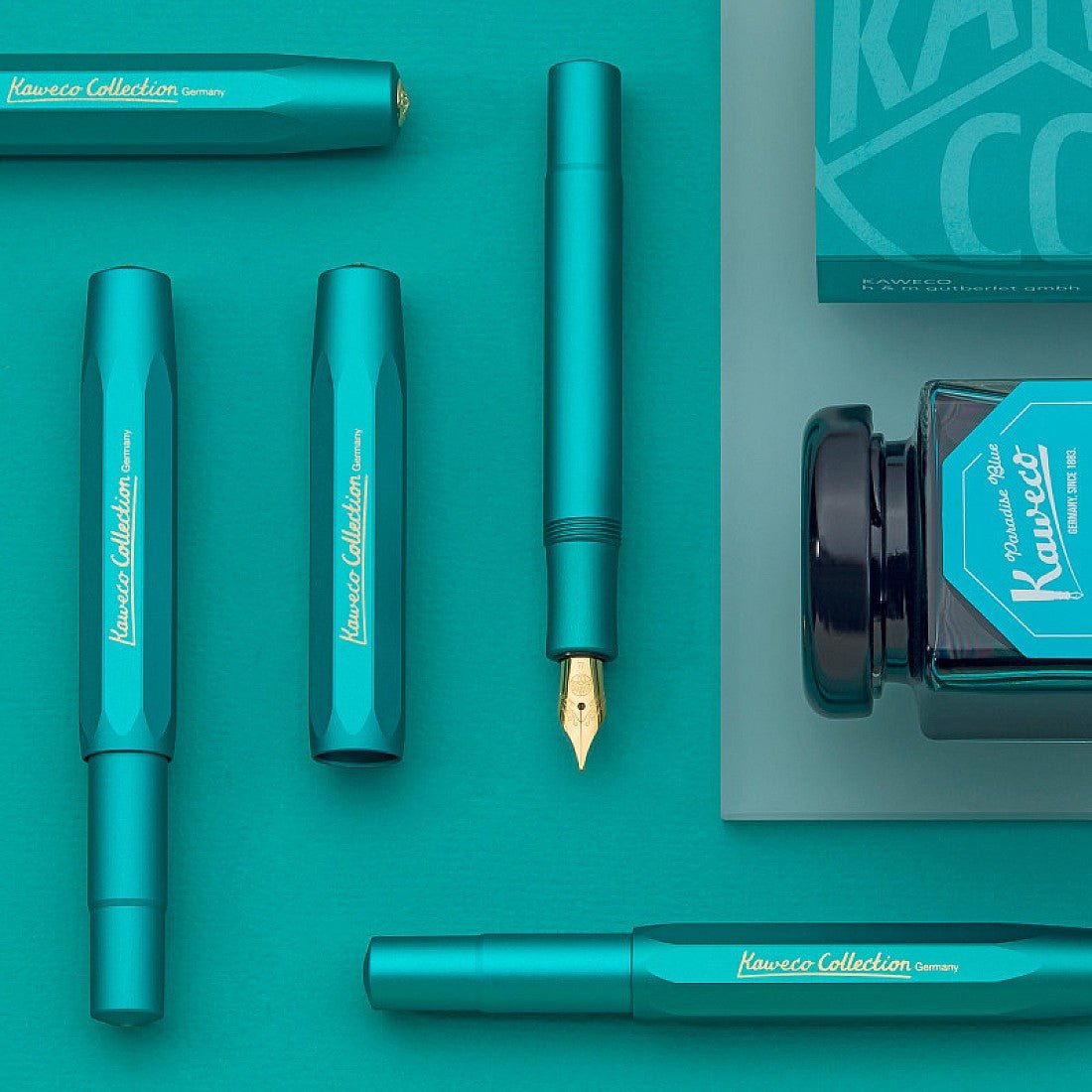 Stylo plume KAWECO Collection Iguana Blue - Extra-fine (EF) - Iguana Blue - 4251734921338