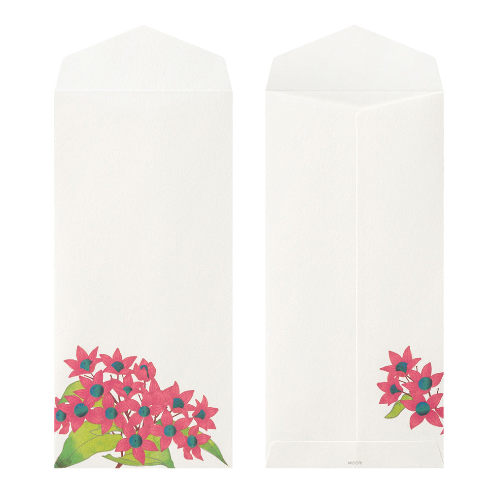 Enveloppes MIDORI washi - 188 x 90 mm - Fruits d’automne