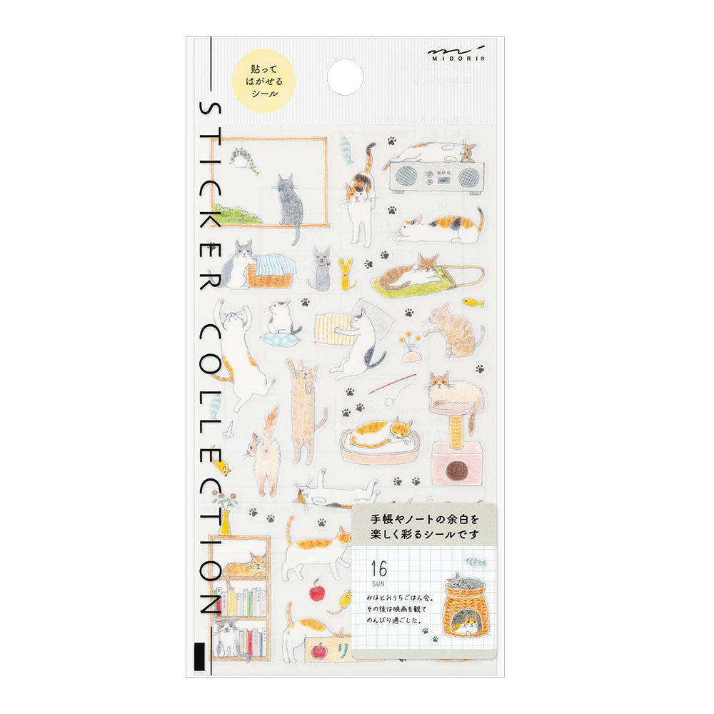 Stickers repositionnables MIDORI Collection - Chats M