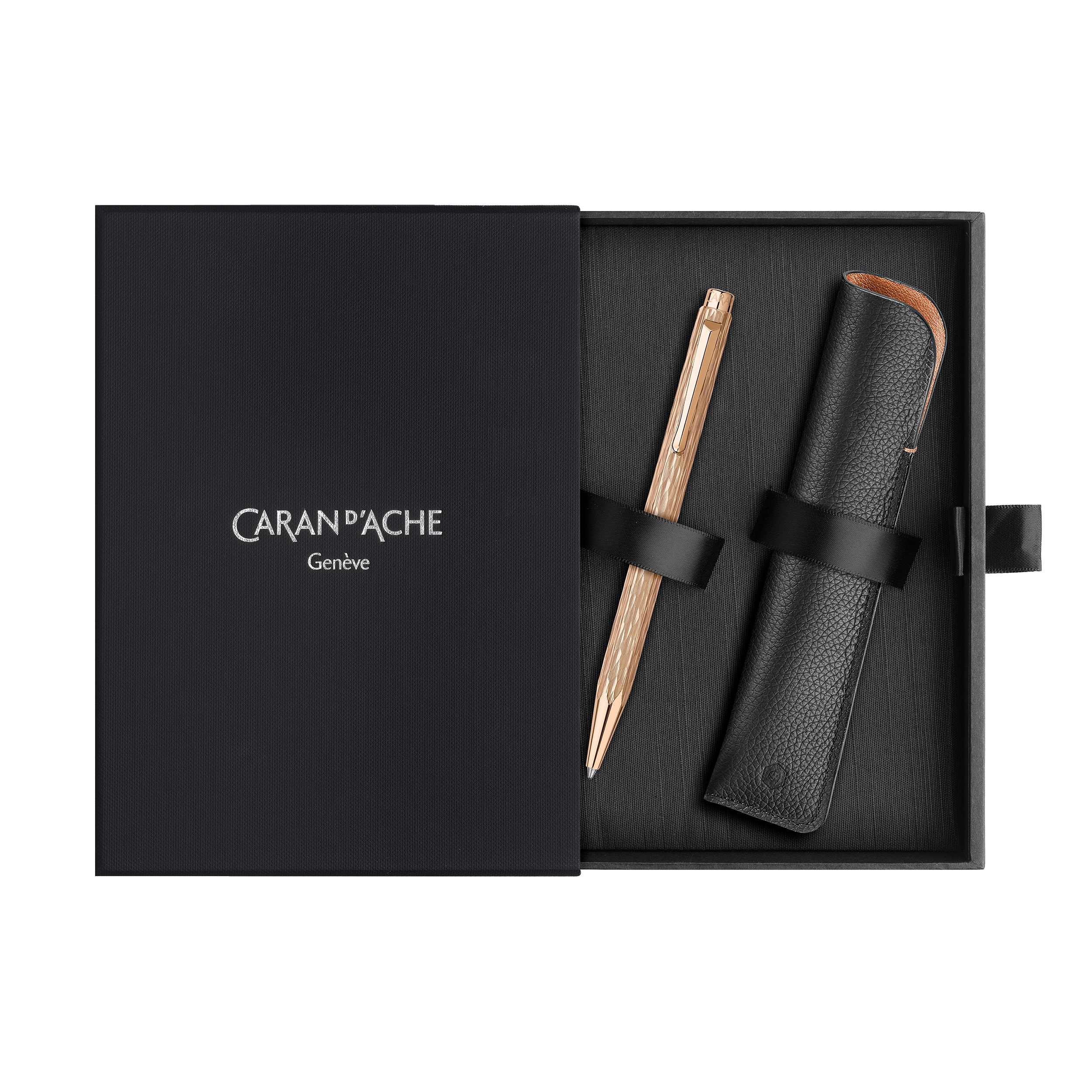 Set stylo bille CARAN D'ACHE Ecridor Venetian Édition Spéciale - Doré Rose