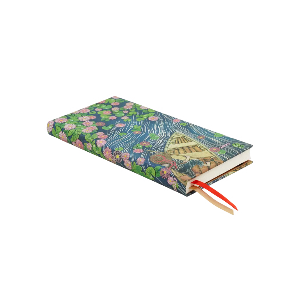 Agenda 2027 PAPERBLANKS Rivière aux Lotus - 1 semaine sur 2 pages - Slim - Hardcover - Horizontal - 176p