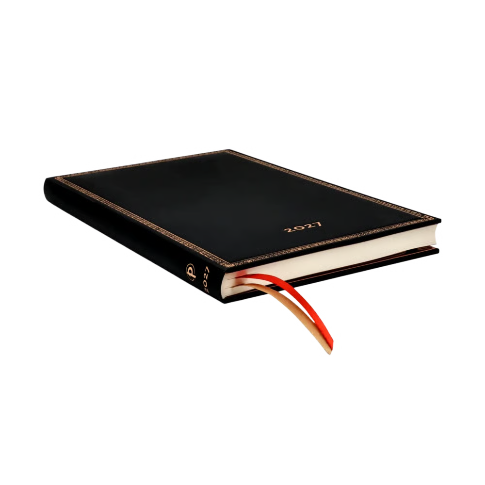 Agenda 2027 PAPERBLANKS Black Edition - 1 semaine sur 2 pages - Maxi - Hardcover - Horizontal - 176p