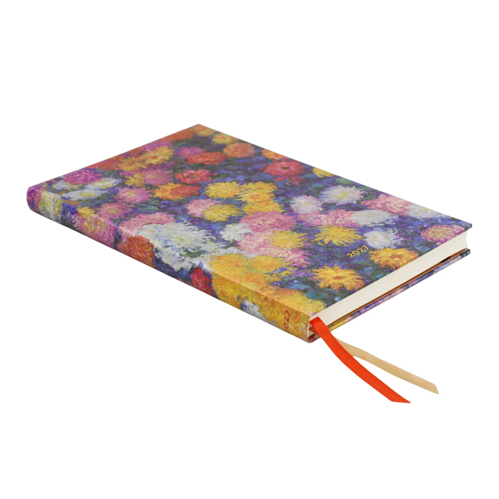 Agenda 2027 PAPERBLANKS Les Chrysanthèmes de Monet - 1 semaine sur 2 pages - Mini - Hardcover - Horizontal - 176p