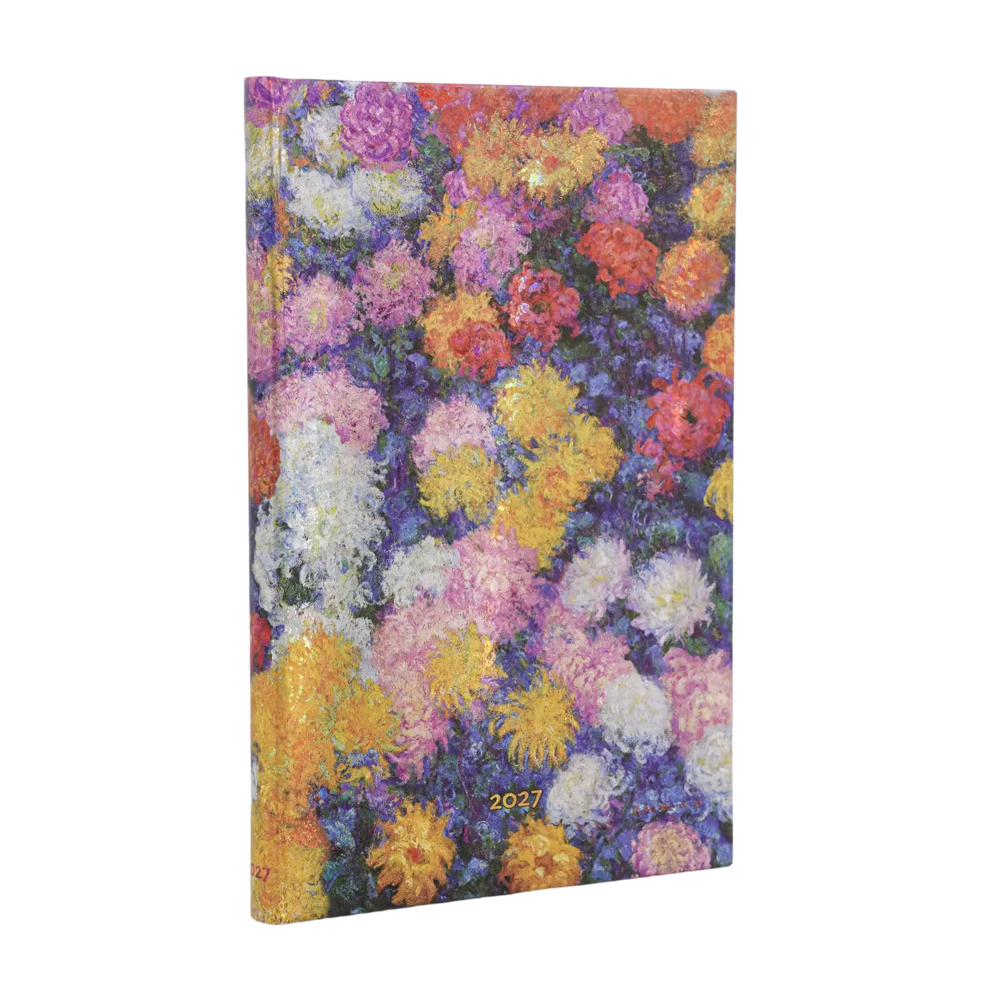 Agenda 2027 PAPERBLANKS Les Chrysanthèmes de Monet - 1 semaine sur 2 pages - Mini - Hardcover - Horizontal - 176p