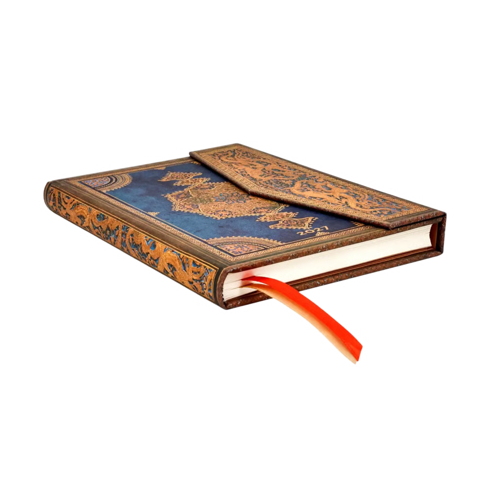 Agenda 2027 PAPERBLANKS Safavide Indigo - 1 semaine sur 2 pages - Midi - Hardcover - Horizontal - 176p