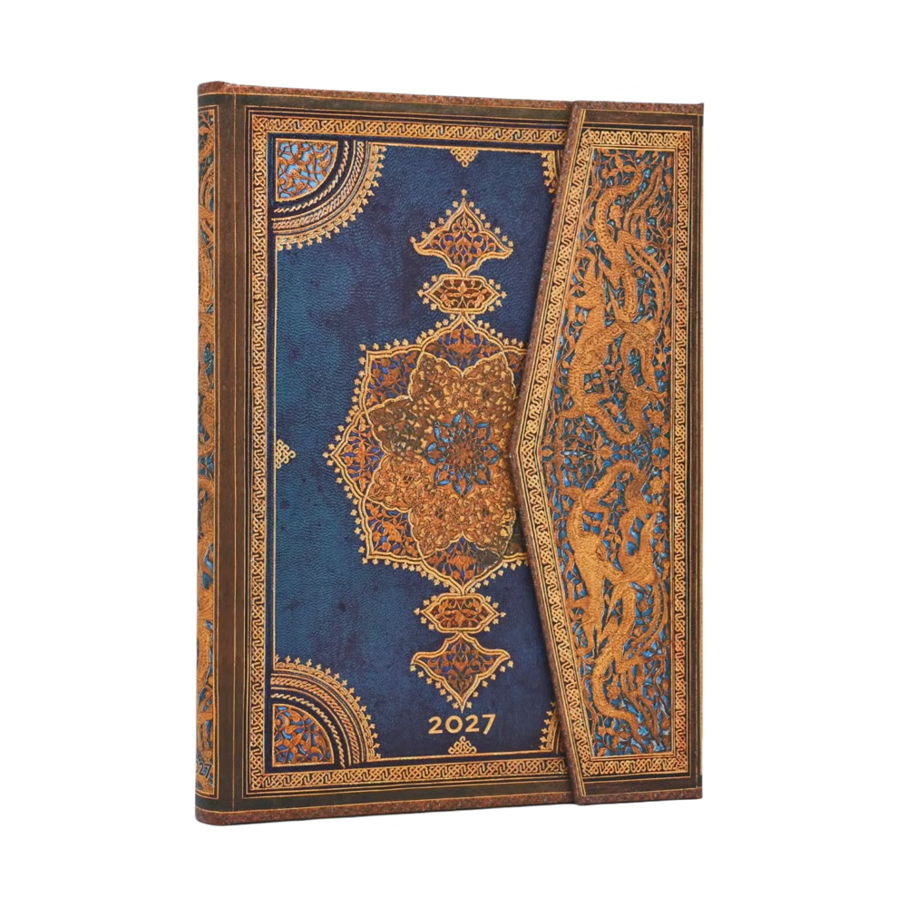 Agenda 2027 PAPERBLANKS Safavide Indigo - 1 semaine sur 2 pages - Midi - Hardcover - Horizontal - 176p