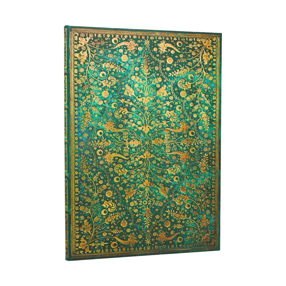 Agenda 2027 PAPERBLANKS Fleur d’Émeraude - 1 semaine sur 2 pages - Grand - Hardcover - Vertical - 176p