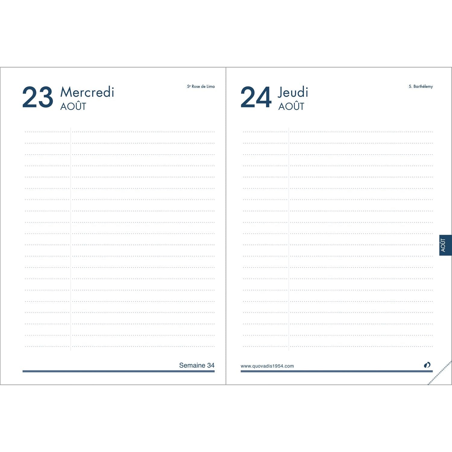 Agenda 2024-2025 QUO VADIS Textagenda 21 Club - 1 jour par page - 13 x 21 cm - Framboise - 3371010476084