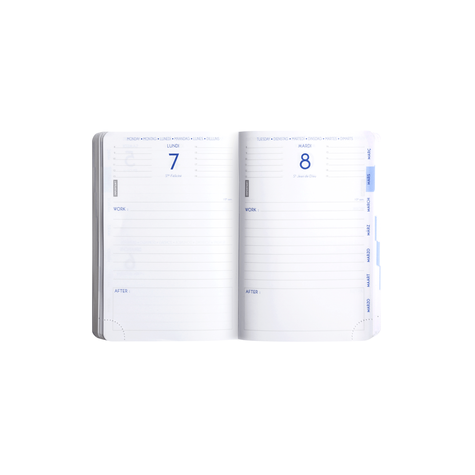Agenda 2025 - 2026 CLAIREFONTAINE Work & After - 10 x 15 cm - 1 jour par page - Orientation horizontale - Classic rouge - 3660942055574