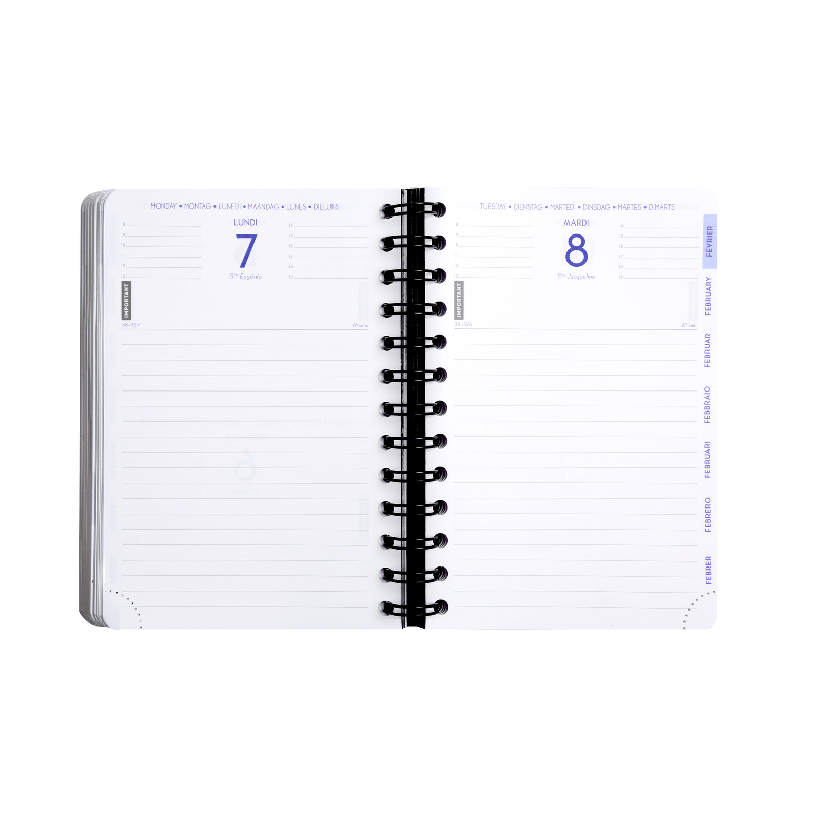 Agenda 2025 - 2026 EXACOMPTA Forum - 12 x 17 cm - 1 jour par page - Orientation horizontale - Iderama rose - 3660942065207