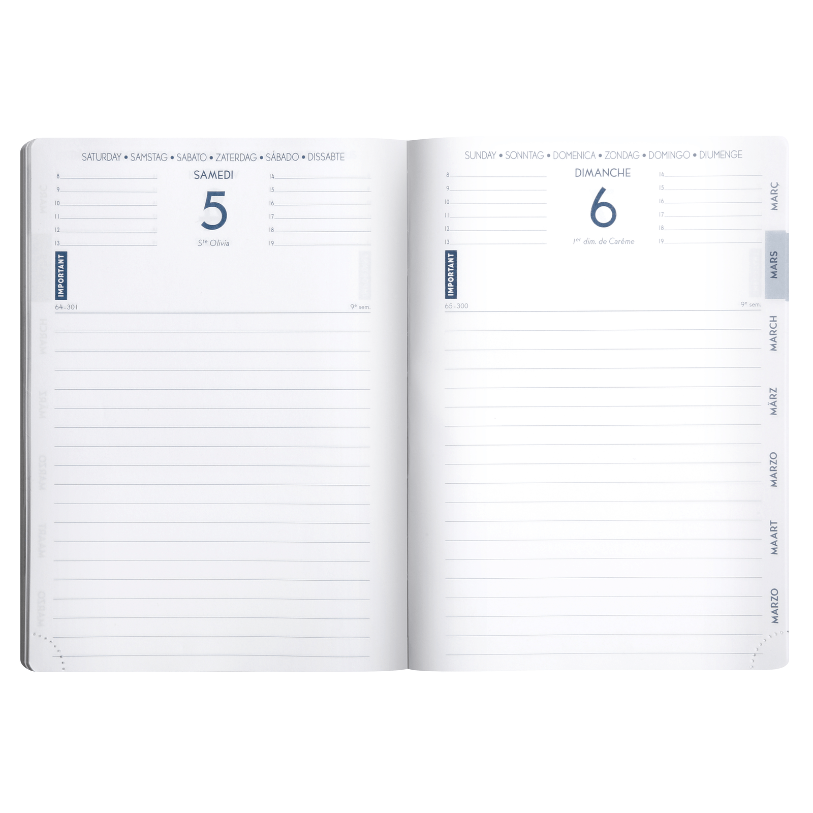 Agenda 2025 - 2026 EXACOMPTA Forum Office - 15 x 21 cm - 1 jour par page - Orientation horizontale - Soft Harmony bleu - 3660942087117