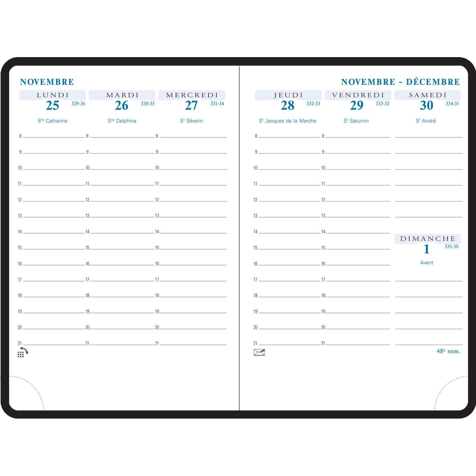 Agenda 2025 - 2026 EXACOMPTA SAS 15 Agora - 10,5 x 15,5 cm - 1 semaine sur 2 pages - Orientation verticale - Winner vert foncé - 3660942000246