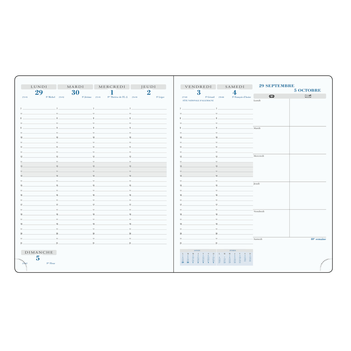 Agenda 2025 - 2026 EXACOMPTA SAS 22 Non - Stop - 18,5 x 22,5 cm - 1 semaine sur 2 pages - Orientation verticale - Canvas terracotta - 3660942085038