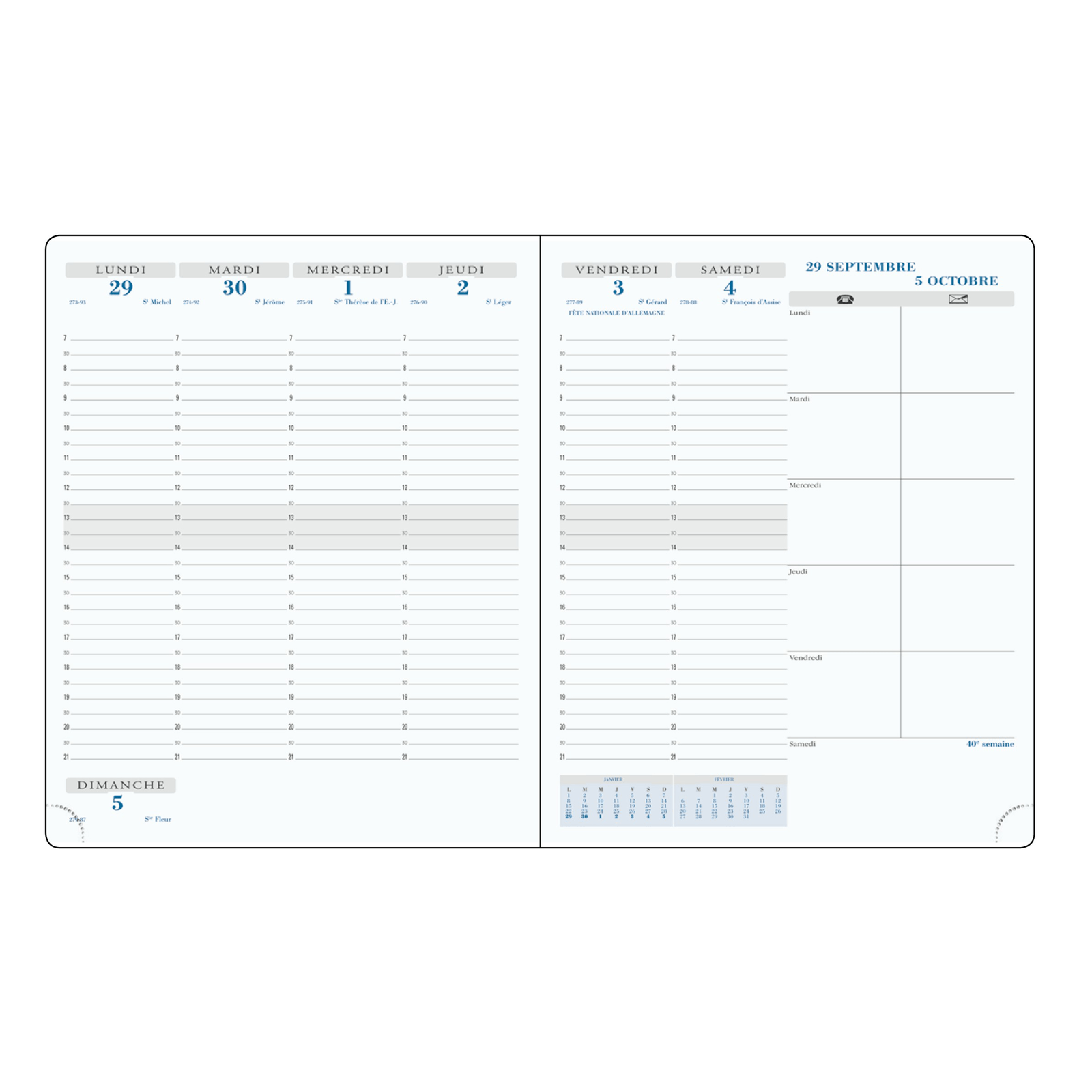 Agenda 2025 - 2026 EXACOMPTA SAS 22 Non - Stop - 18,5 x 22,5 cm - 1 semaine sur 2 pages - Orientation verticale - Winner noir - 3660942000352