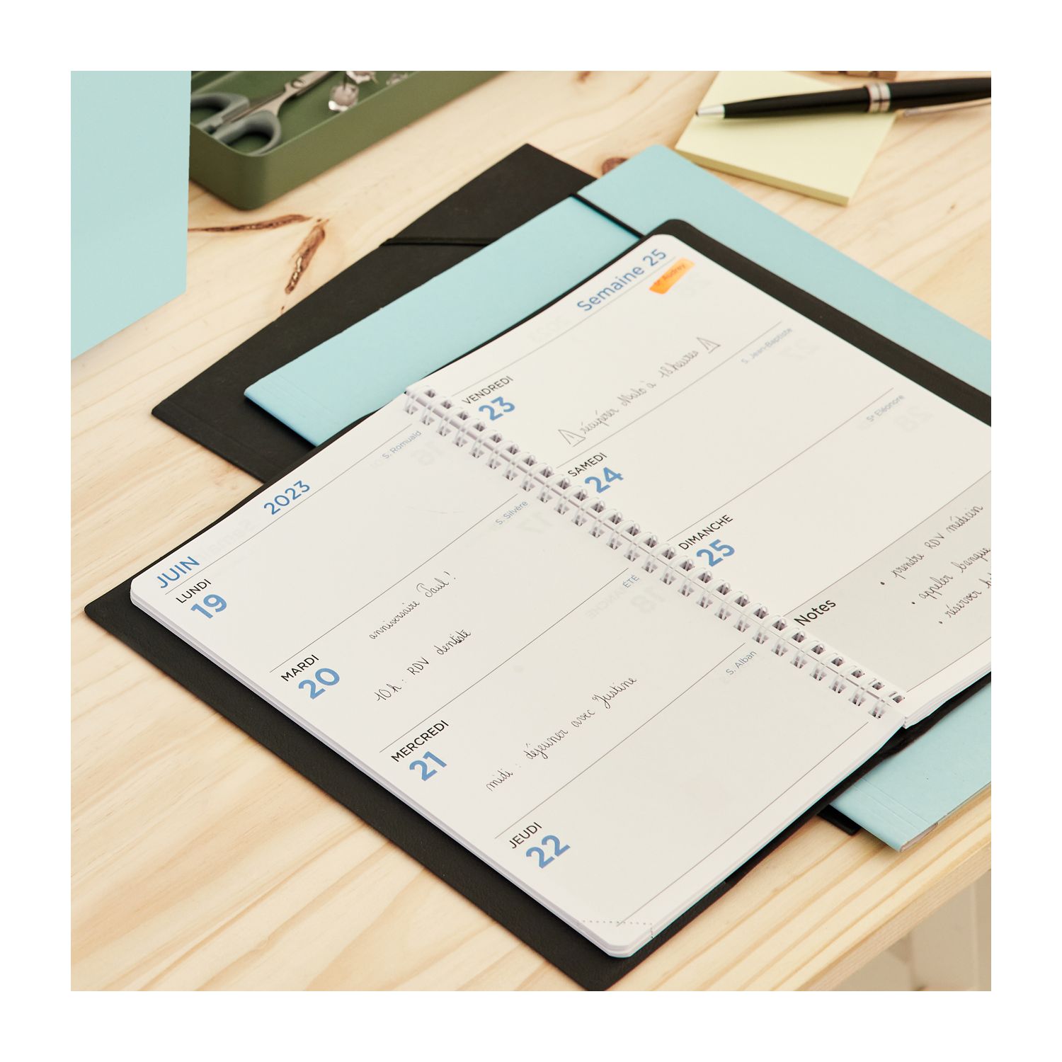Agenda 2025 QUO VADIS Maxiweek 1624 SW Toscana - 1 semaine sur 2 pages - 16 x 24 cm - Noir - 3371010477753