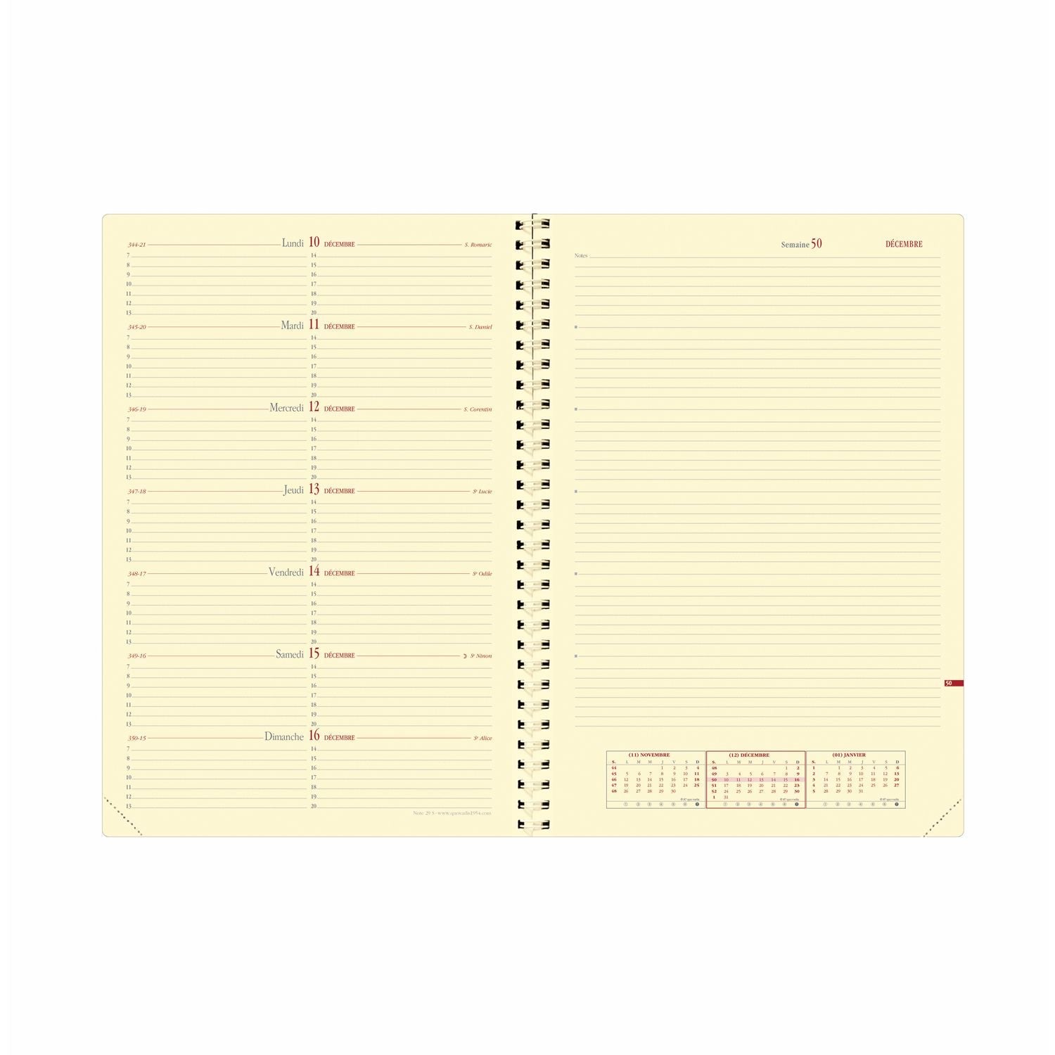 Agenda 2025 QUO VADIS Note 29 S Impala - 1 semaine + notes - 16 x 29.7 cm - Bleu prusse - 3371010482399
