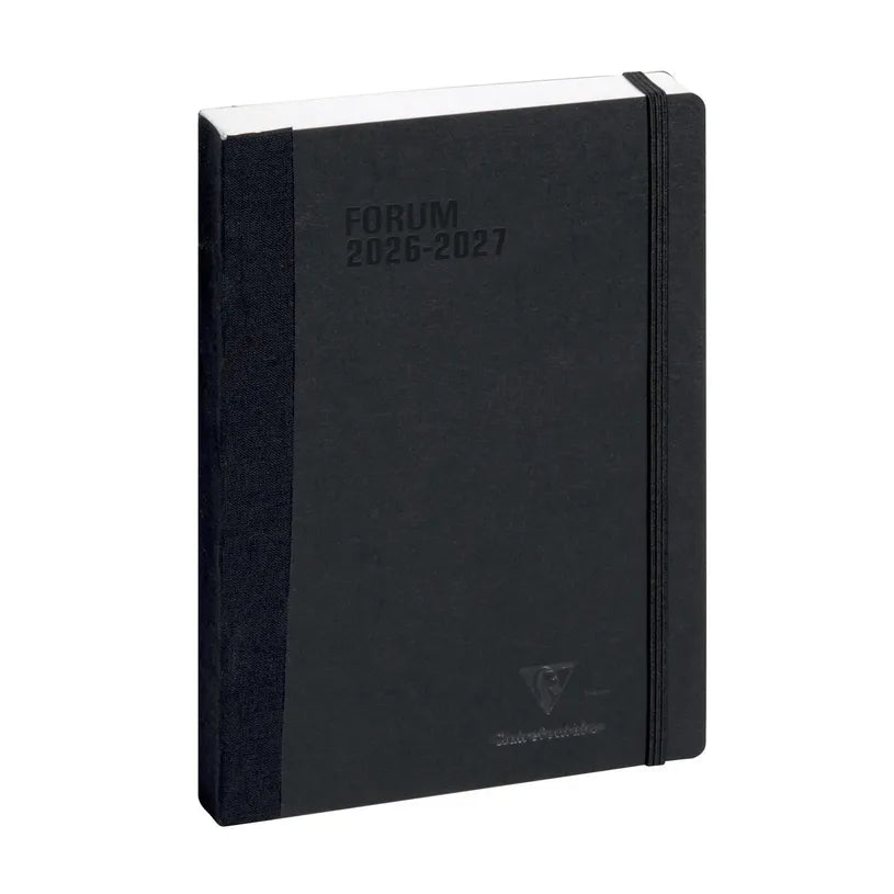 Agenda 2026 - 2027 CLAIREFONTAINE Forum - 12 x 17 cm - 1 jour par page - Orientation horizontale - Age Bag noir - 3660942056458