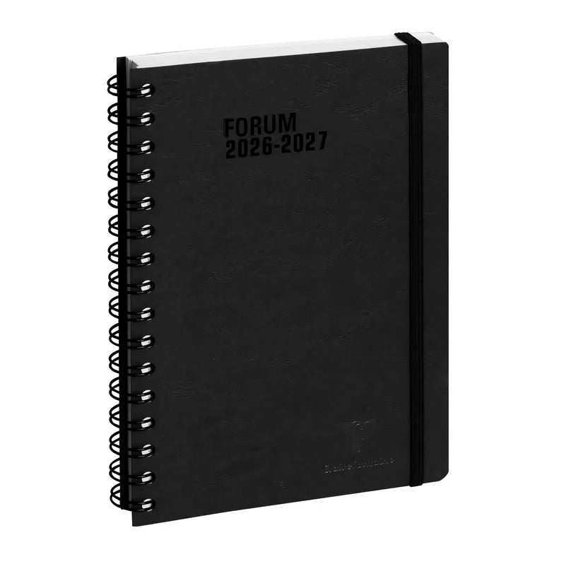 Agenda 2026 - 2027 CLAIREFONTAINE Forum Office - 15 x 21 cm - 1 jour par page - Orientation horizontale - Age Bag noir - 3660942077316