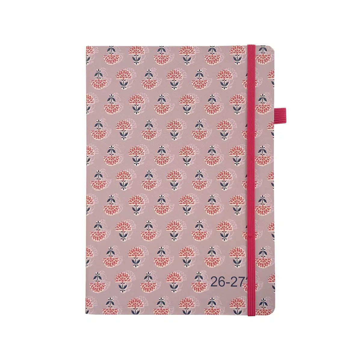 Agenda 2026 - 2027 ÉPOPÉE Victoire - A5 - 1 semaine sur 2 pages - Orientation verticale - Fleurs Indiennes - 3760281972515