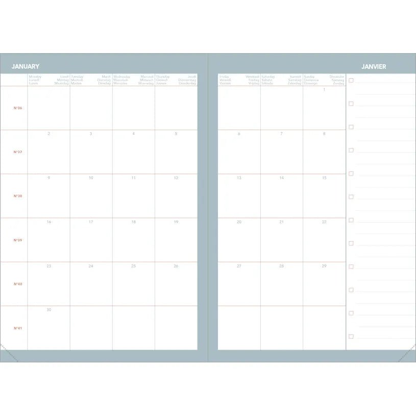 Agenda 2026 - 2027 QUO VADIS Universitaire Color - 10 x 15 cm - 1 semaine sur 2 pages - Orientation verticale - Pastel pêche - 3371010543977