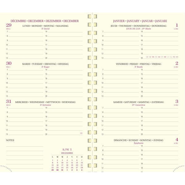 Agenda 2026 EXACOMPTA Eurotime 16S - 9 x 16 cm - 1 semaine sur 2 pages - Orientation horizontale - Volga bleu canard - 3660942065481