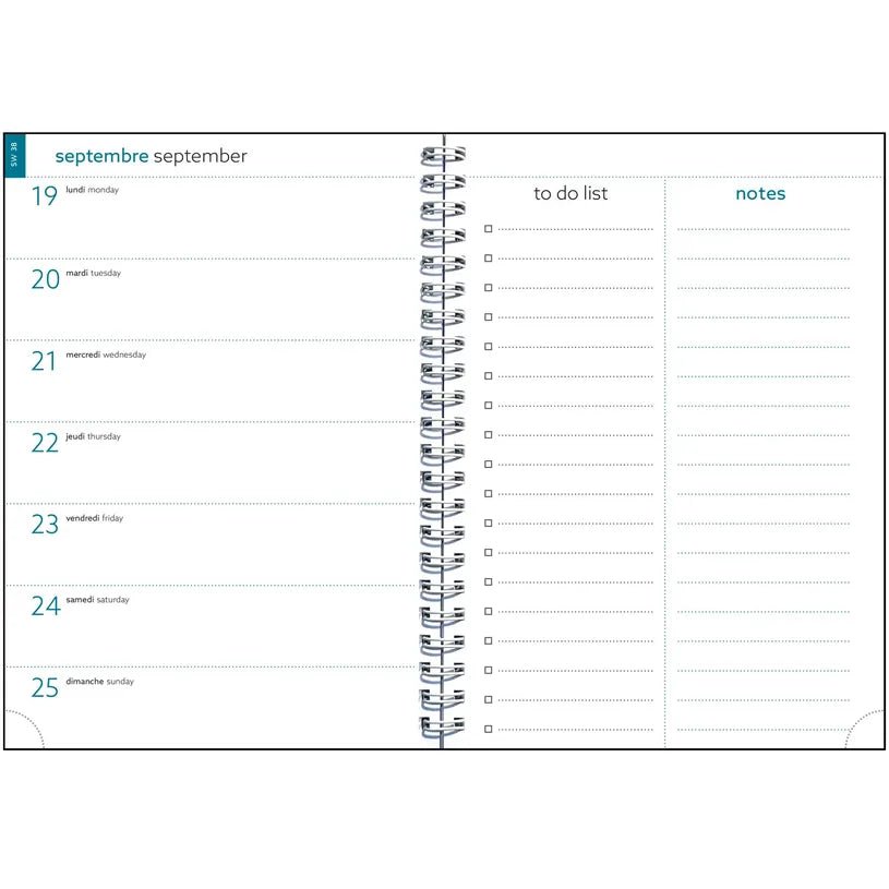 Agenda 2027 EXACOMPTA EasyTime 21S - 15 x 21 cm - 1 semaine + notes - Orientation horizontale - Iris iridescent - 3660942091800
