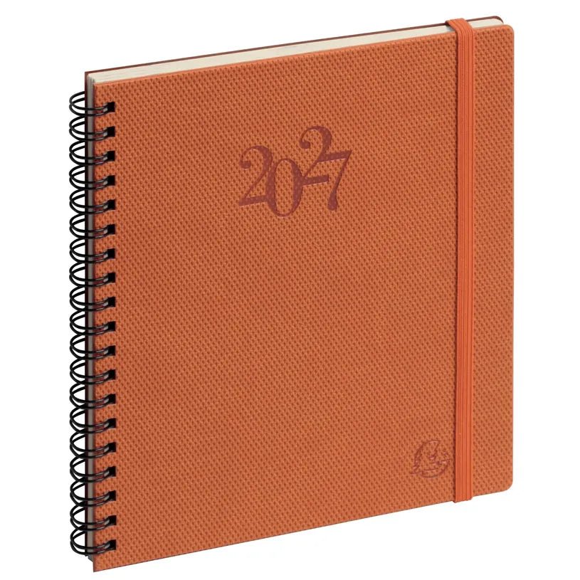 Agenda 2027 EXACOMPTA Eurotime 18S - 15 x 17 cm - 1 semaine sur 2 pages - Orientation verticale - Swan orange - 3660942124379