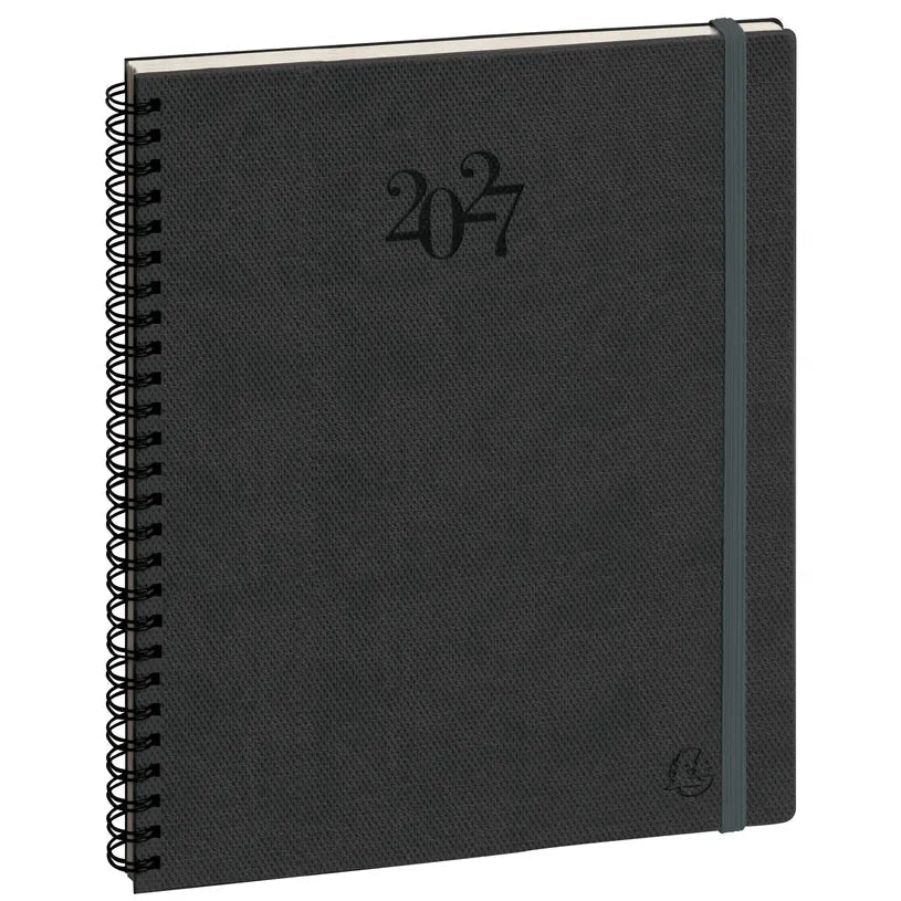 Agenda 2027 EXACOMPTA Eurotime 22S - 18,5 x 22,5 cm - 1 semaine sur 2 pages - Orientation verticale - Swan noir - 3660942124430