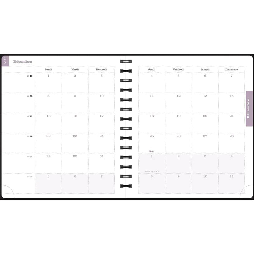 Agenda 2027 EXACOMPTA Lady 18S - 15 x 17 cm - 1 semaine + notes - Orientation horizontale - Sophie Adde oiseaux - 3660942091770