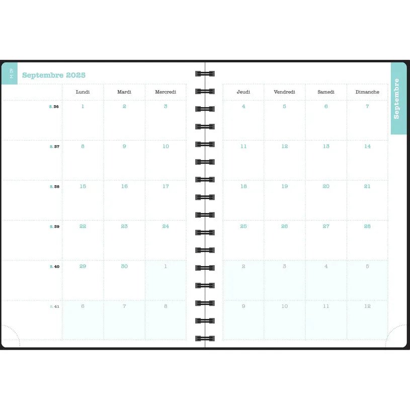 Agenda 2027 EXACOMPTA Lady 20S - 15 x 21 cm - 1 semaine + notes - Orientation horizontale - Sophie Adde fleurs - 3660942088442