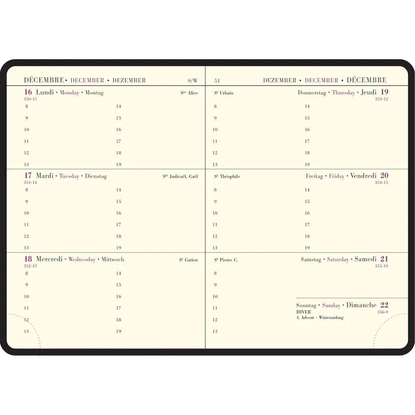 Agenda 2027 EXACOMPTA Semaine Planifiée 13 - 9 x 13 cm - 1 semaine sur 2 pages - Orientation horizontale - Sapporo carpes - 3660942091923