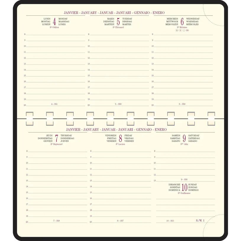 Agenda 2027 EXACOMPTA Temporel 16S - 9 x 16 cm - 1 semaine sur 2 pages - Orientation verticale - Duo Kaa bleu - 3660942034913