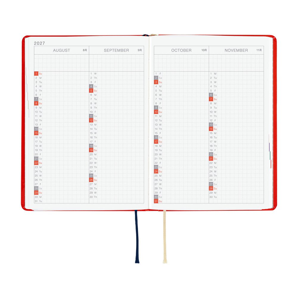 Agenda 2027 HOBONICHI HON - A6 - Yumi Kitagishi : White Cat and Rabbit’s Tea Room - 
