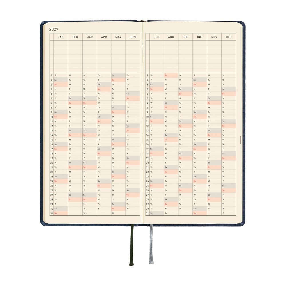Agenda 2027 HOBONICHI Techo Weeks - Colors : Midnight Blue - 
