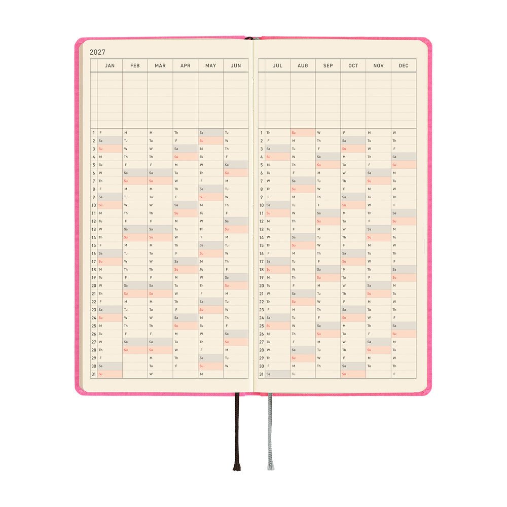 Agenda 2027 HOBONICHI Techo Weeks - Colors : Pink Sapphire - 