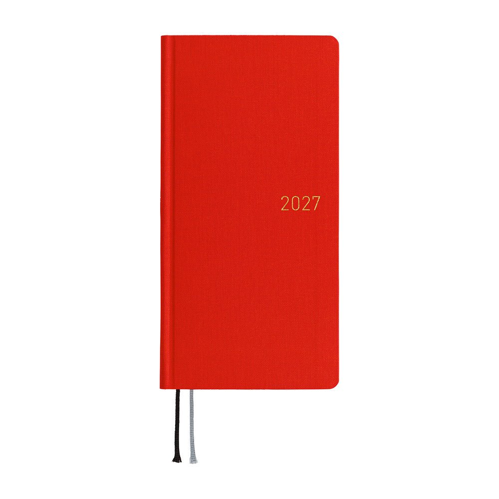 Agenda 2027 HOBONICHI Techo Weeks - Colors : Poppy Red - 