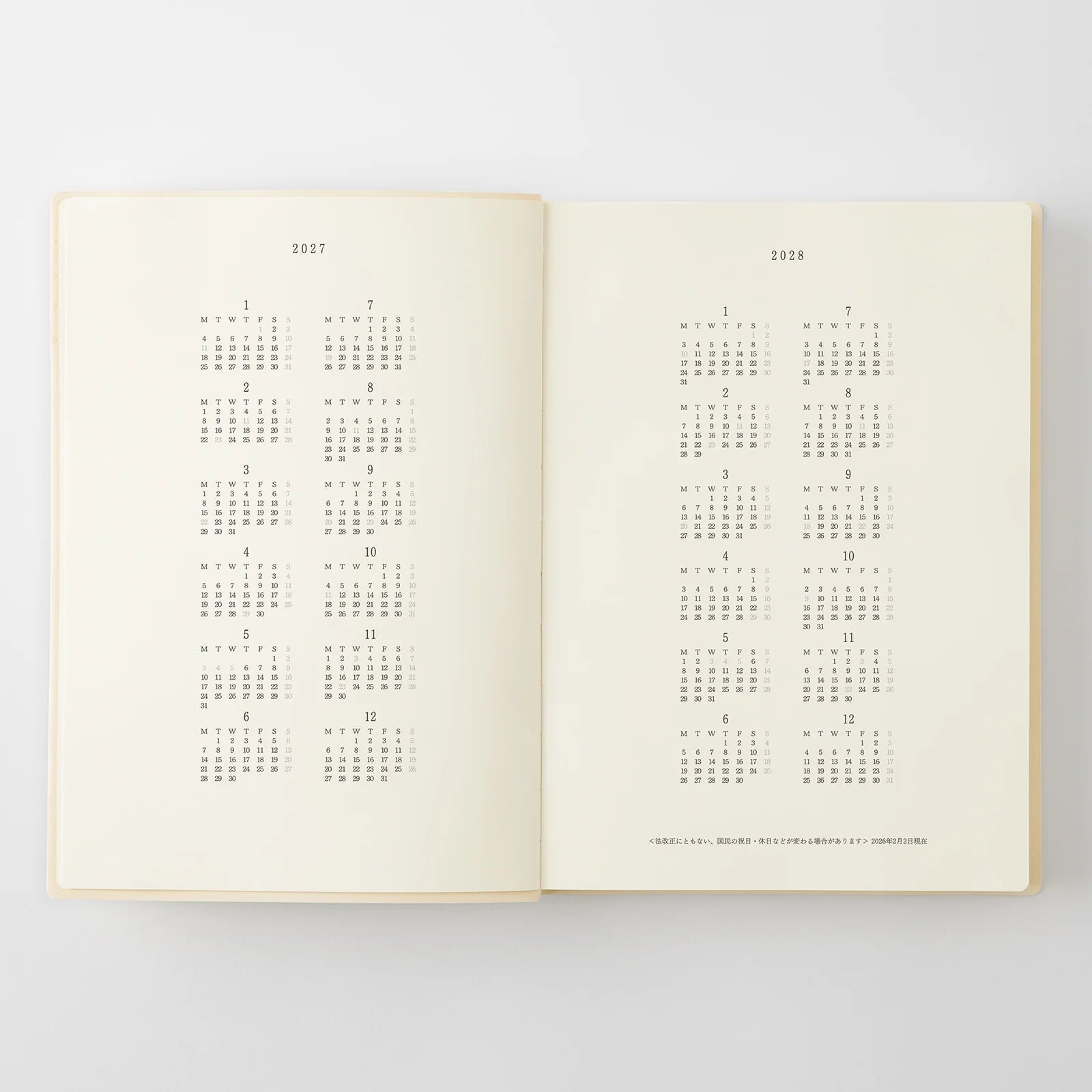 Agenda 2027 MD Notebook Diary 1 Day 1 Page - A5 - 4902805224932