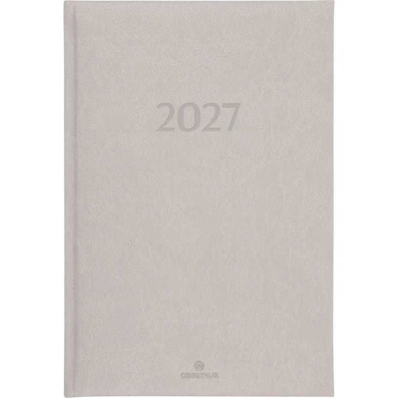 Agenda 2027 OBERTHUR London - 16 x 24 cm - 1 semaine sur 2 pages - Orientation verticale - Gris clair - 3664447231990