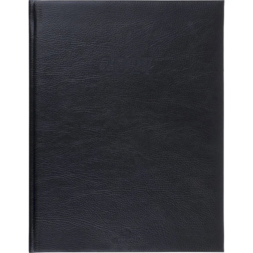 Agenda 2027 OBERTHUR London - 21 x 27 cm - 1 semaine sur 2 pages - Orientation verticale - Noir - 3664447231921