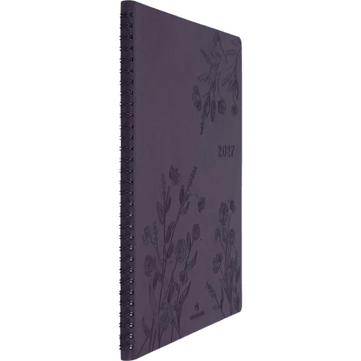 Agenda 2027 OBERTHUR Primrose - 21 x 27 cm - 1 semaine sur 2 pages - Orientation verticale - Violet - 3664447229287