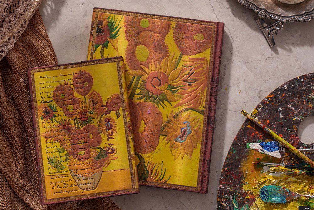 Agenda 2027 PAPERBLANKS Van Gogh, Tournesols - 1 semaine sur 2 pages - Grand - Hardcover - Vertical - 176p - 9780349721064