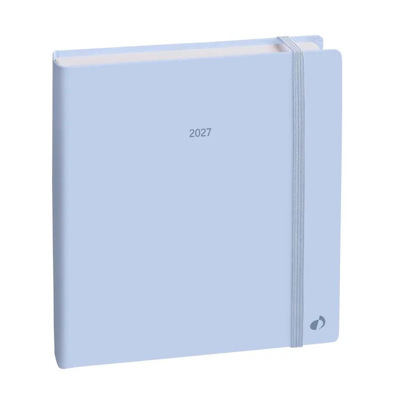 Agenda 2027 QUO VADIS Exécutif Color - 16 x 16 cm - 1 semaine sur 2 pages - Orientation verticale - Pastel bleu clair - 3371010544028