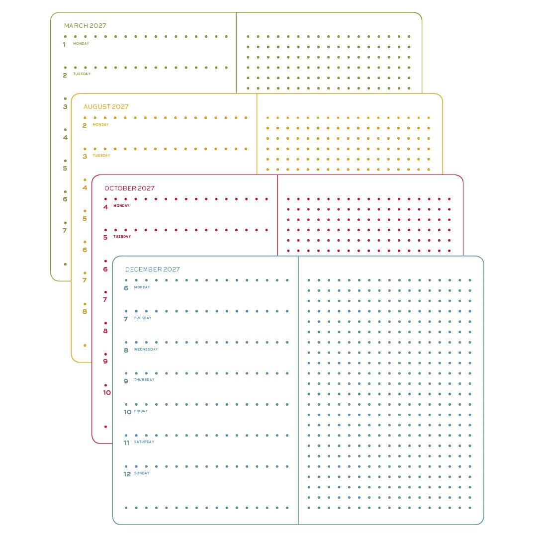 Agenda Colourful Seasons Edition 2027 LEUCHTTURM1917, Anglais - A5 - Hardcover - Green - 4070292003542