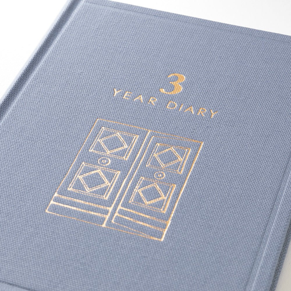 Agenda perpétuel MIDORI 3 Years Diary Mini - Bleu - violet - 4902805127110