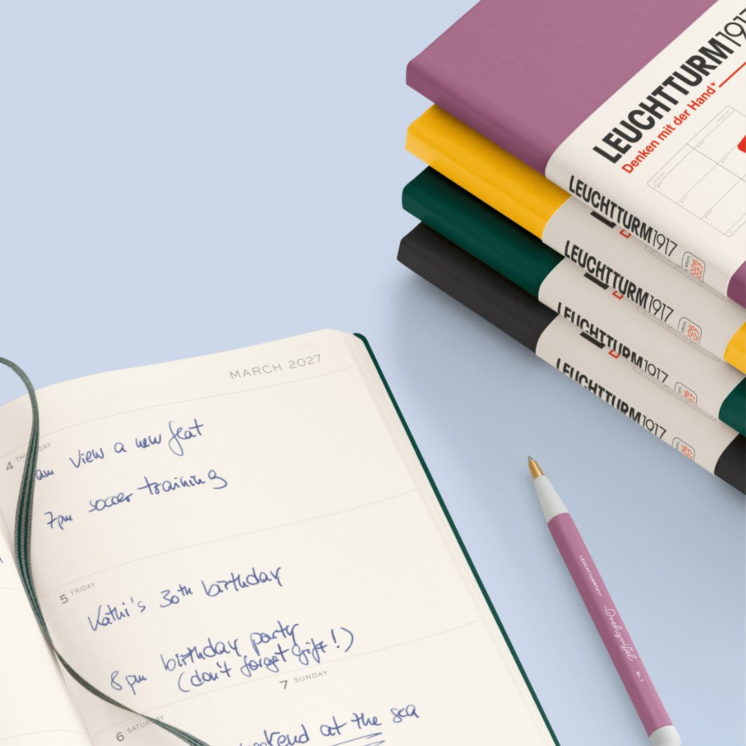 Agenda Semainier 2026 - 2027 (18 mois) LEUCHTTURM1917, Anglais - A5 - Hardcover - Dusty Rose - 4070292003405