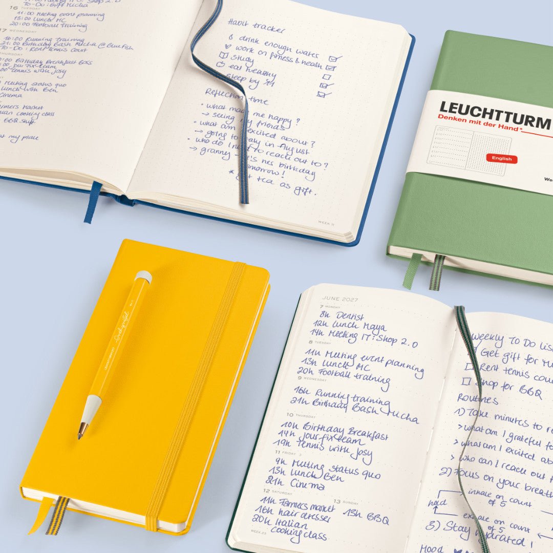 Agenda Semainier & Note Pointillé 2027 LEUCHTTURM1917, Anglais - A5 - Hardcover - Black - 4070292002439