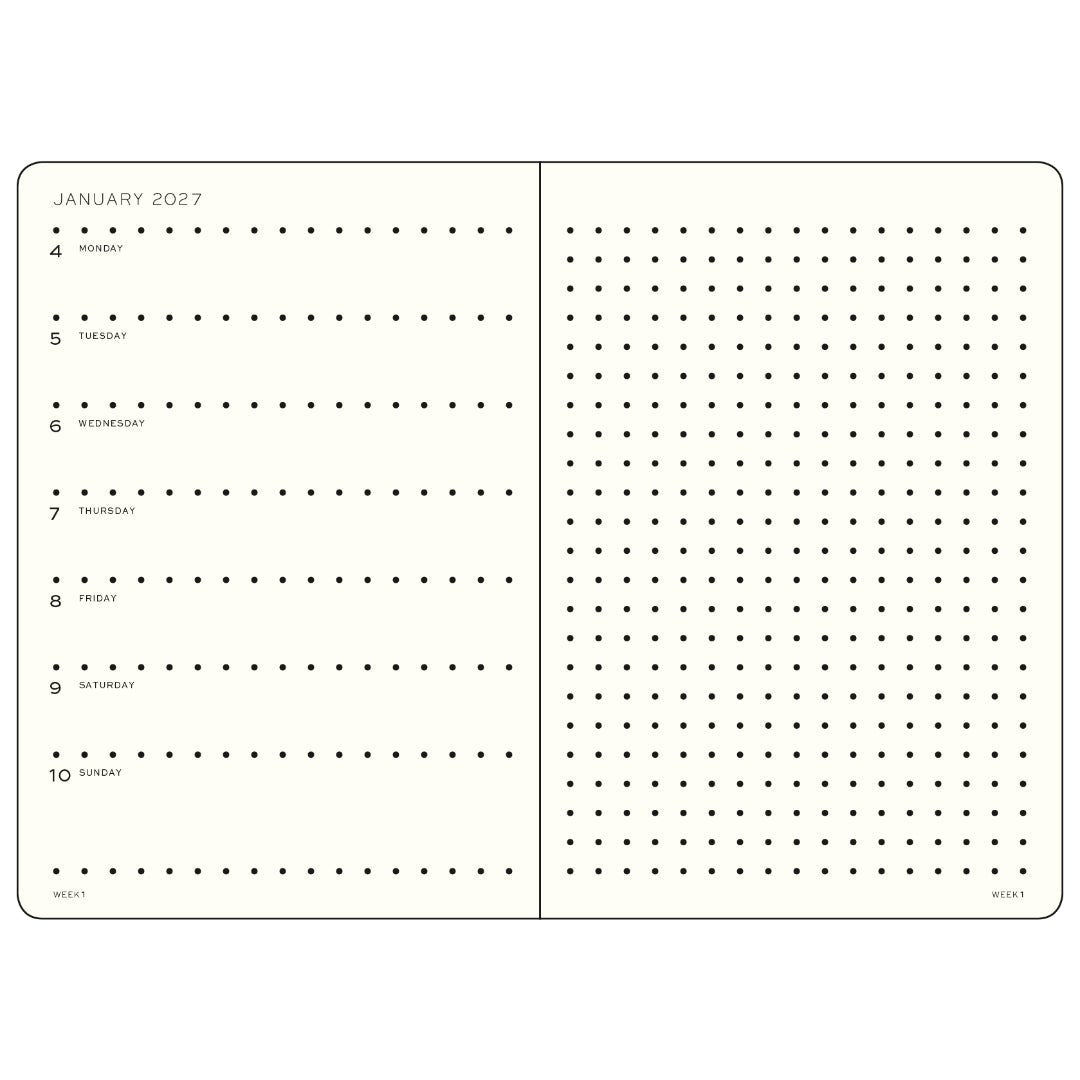 Agenda Semainier & Note Pointillé 2027 LEUCHTTURM1917, Anglais - A5 - Hardcover - Dusty Rose - 4070292002446