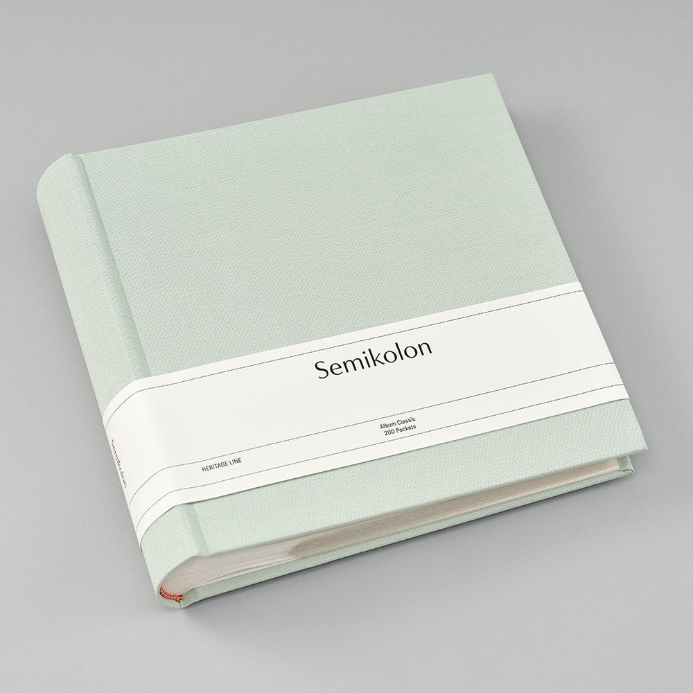 Album photo SEMIKOLON Classic Pocket - 23 x 22 cm - 200 pochettes - Moss - 