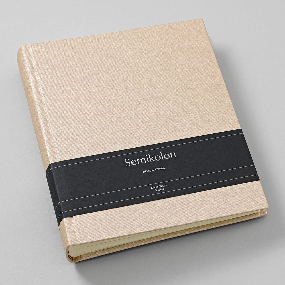Album photo SEMIKOLON Metallic Edition Classic Medium - 21.6 x 25.5 cm - 80 pages - Satin Champagne - 